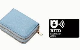Geldbörse/Portemonnaie mit RFID Schutz - hellblau (Neuware)