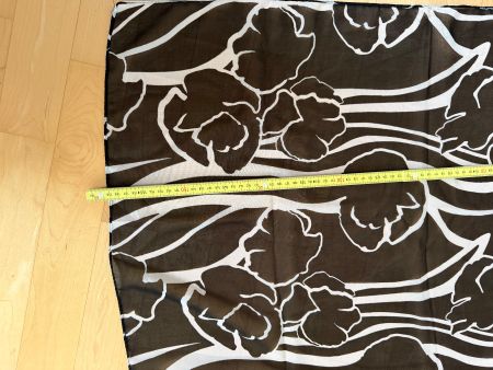 Vintage Halstuch, Foulard black & white, Flowers, 100x155 cm