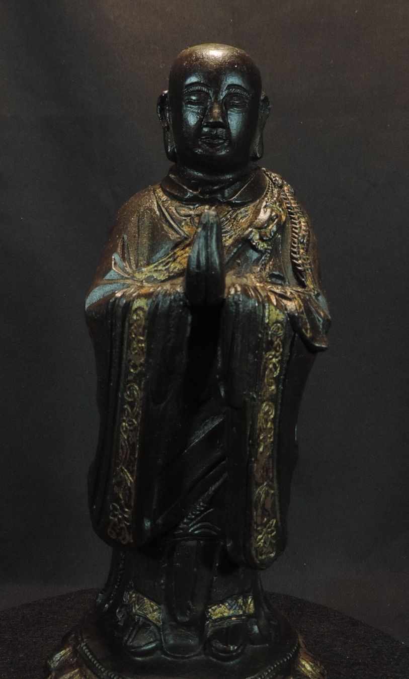 Sculture & Statue: Buddhistische Mönchsfigur Metall, Eisenguss – Usato da Duggingen venduto da roterbambus 4