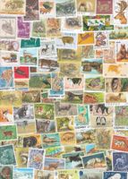 50 verschiedene Sondermarken Tiere auf Motiv Briefmarken