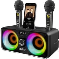 Karaoke Machine mit 2 Mikrofones Bluetooth Lautsprecher Bass