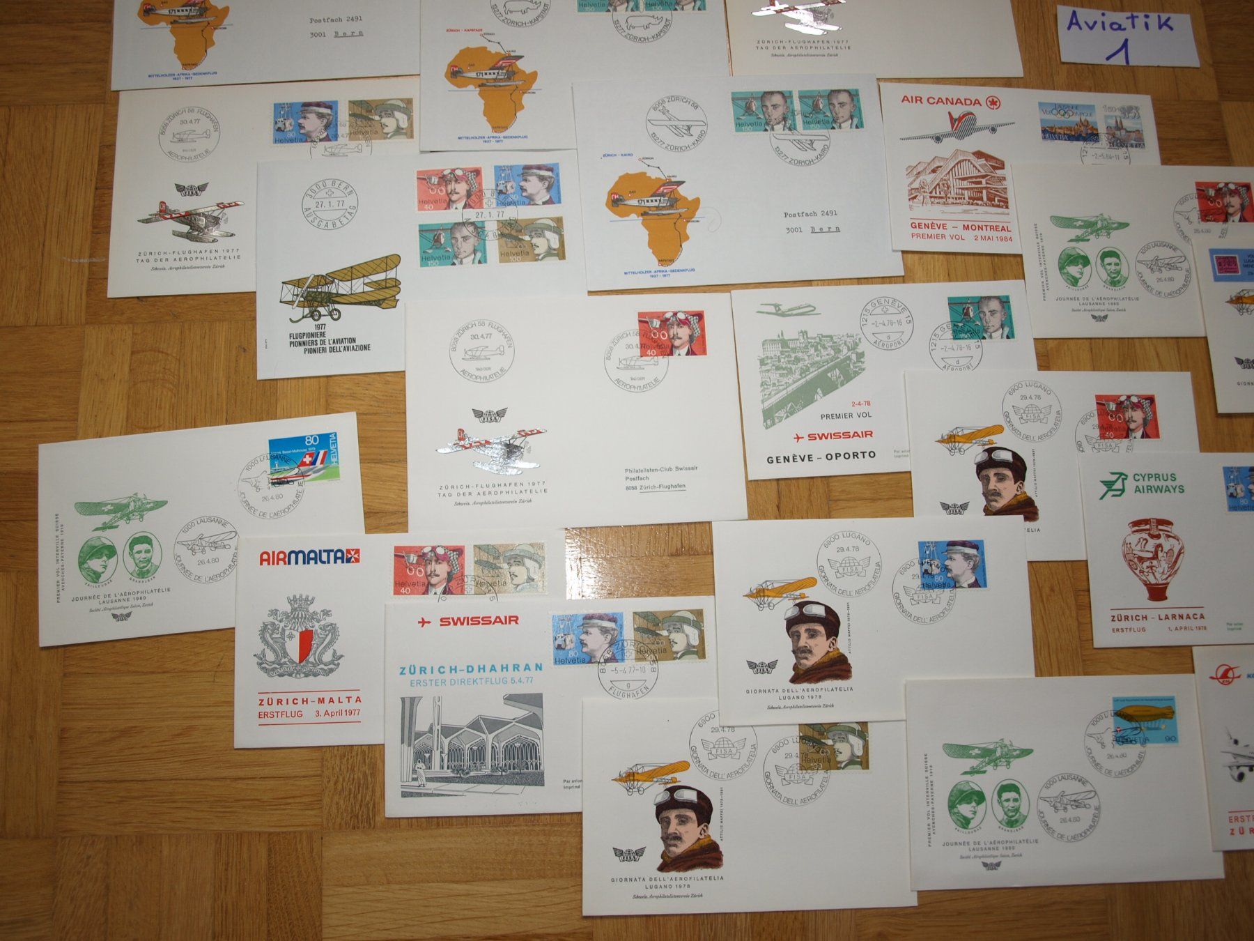 Tutti i francobolli: 22 Aviatik Briefe gebraucht  siehe Bilder. – Usato da Aarau venduto da Marcele0 3