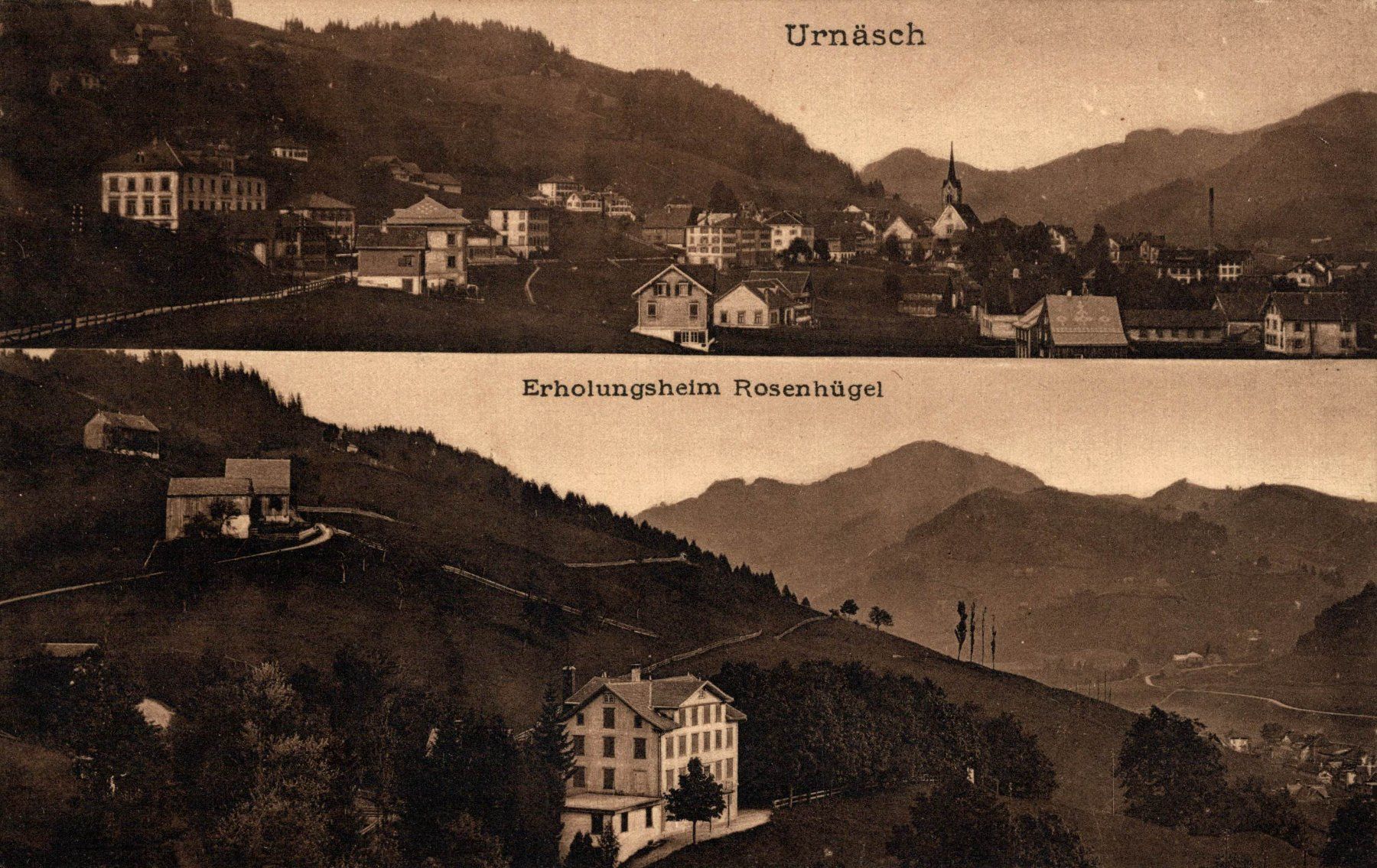 Cartoline postali: Urnäsch. Erholungsheim Rosenhügel – Usato da Bronschhofen venduto da Astore