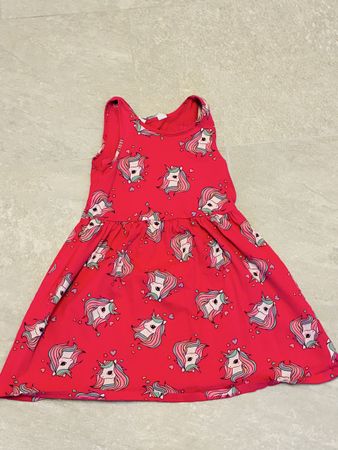 Sommerliches Einhorn Kleid von H&M, Grösse 110/116 top