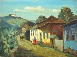 KOENIG - Südliche Landschaft - Ölmalerei auf Leinwand, 1973