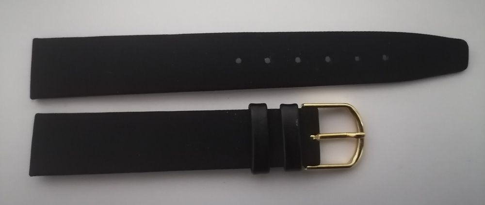 Bracelet De Montre En Cuir Véritable Noir Bulova - Largeur 18mm - Occasion