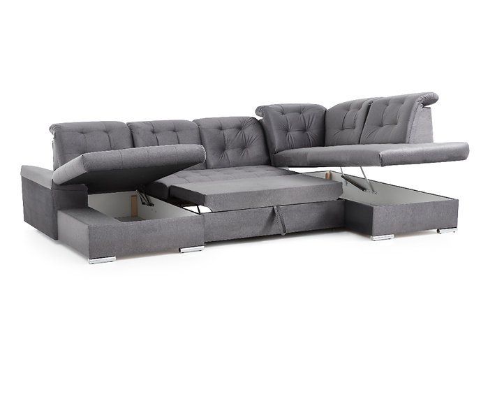 Divani: XL WOHNLANDSCHAFT SAMTKORD GRAU! -50% – Nuovo e nell'imballaggio originale da Recherswil venduto da Moebel_Outlet 2