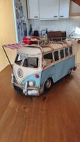 Deko VW Bus Modell Metall blau weiss gebraucht Zustand