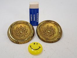 2 antike Bilder Nagel Rosetten «cache clou» (LOT1467#NSH6)