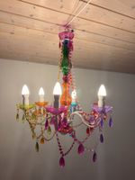 Bunt farbiger Kronleuchter, 5 Arme 