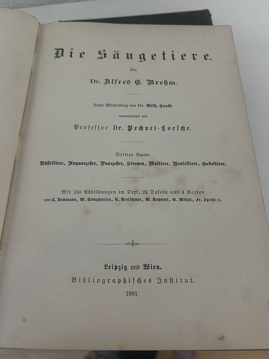Libri: Brehms Tierleben 1.-3. Band – Usato da Ipsach venduto da Be44 5