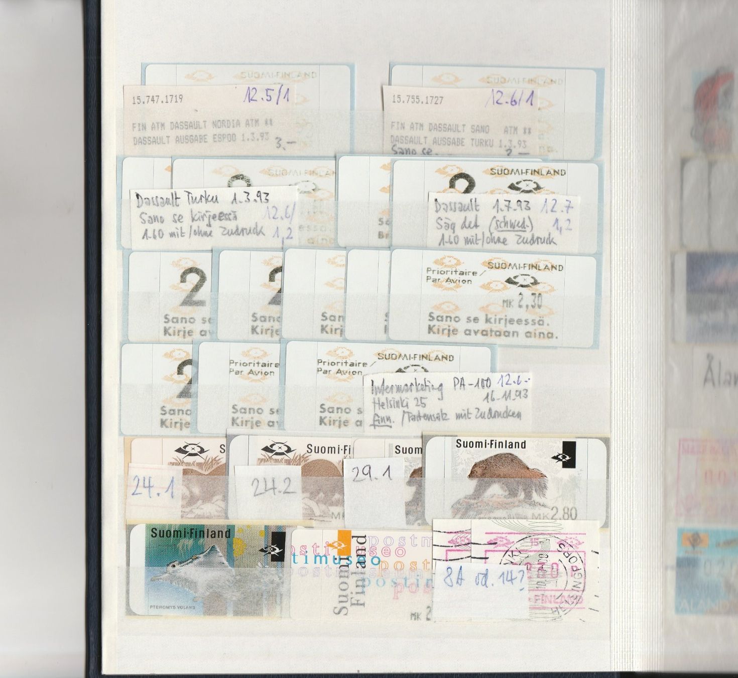 Alle Briefmarken: Automatenmarken von verschiedenen Ländern – Gebraucht aus Oberglatt ZH von Wiedmi6 2