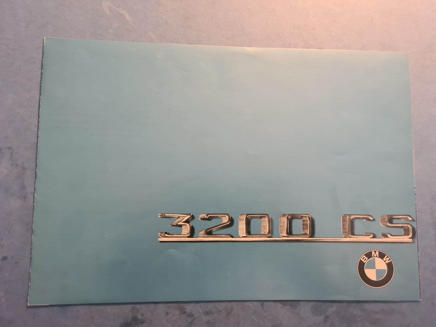 BMW Documents: BMW  3200  CS  BROCHURE  VINTAGE  OLDTIMER – D'occasion à Bellevue par BURGOLMANIA