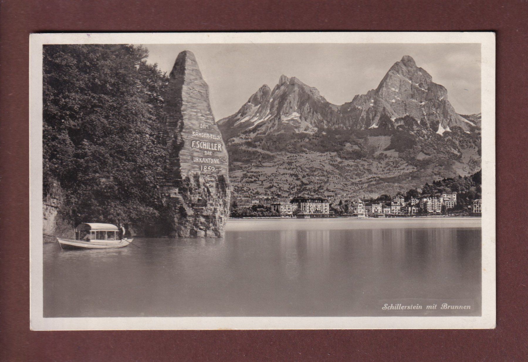 Cartoline postali: SCHILLERSTEIN mit Brunnen - 1930 – Usato da Pully venduto da nicecards