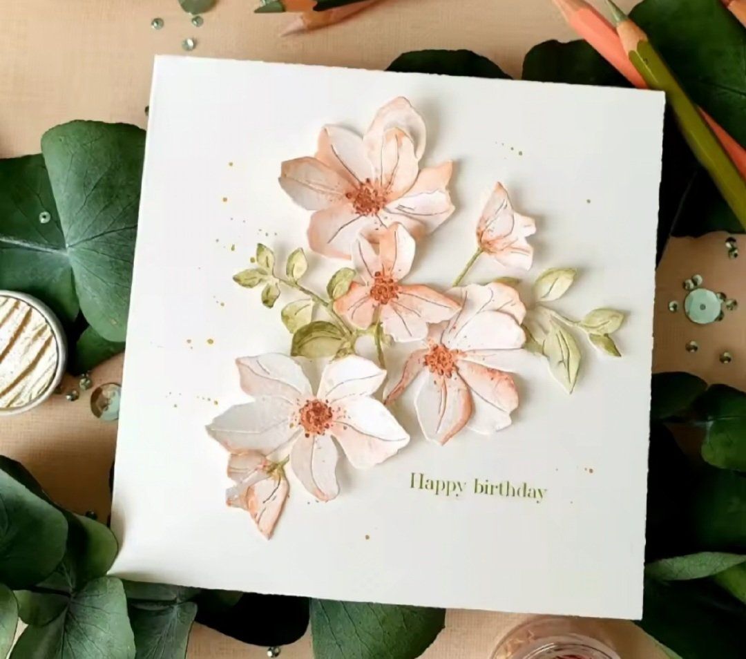 Sciablone: Stanzschablone Nr.1019, Zweige und Blumen – Nuovo e nell'imballaggio originale da Gretzenbach venduto da Fliegepilz56 1