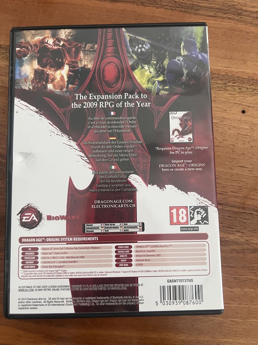Giochi: Dragon Age Origins: Awakening - PC DVD – Usato da Fällanden venduto da raf-wpf 1