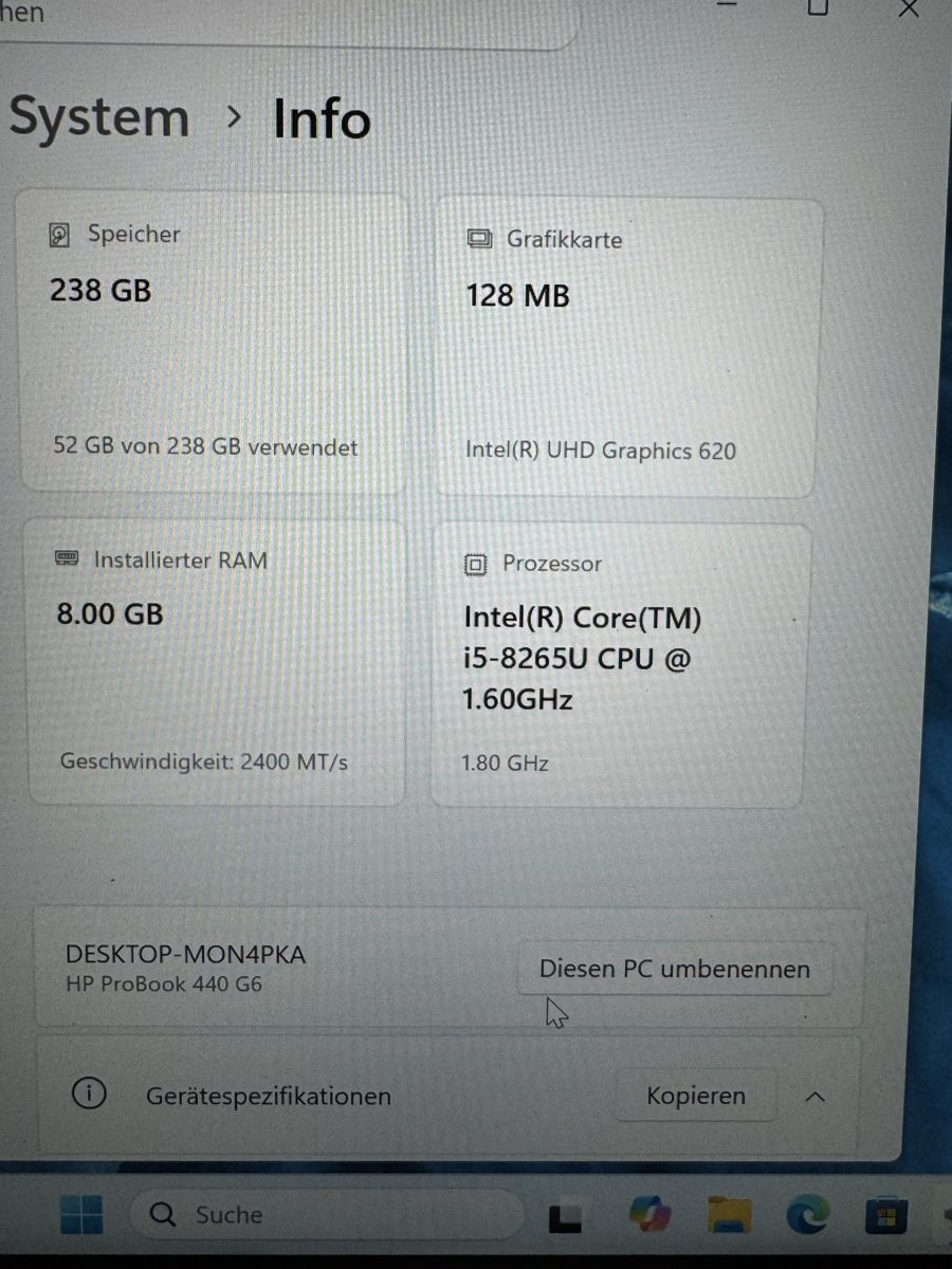 Hewlett Packard Notebook: HP ProBook 440 G6  – Usato da Adliswil venduto da Busys 1