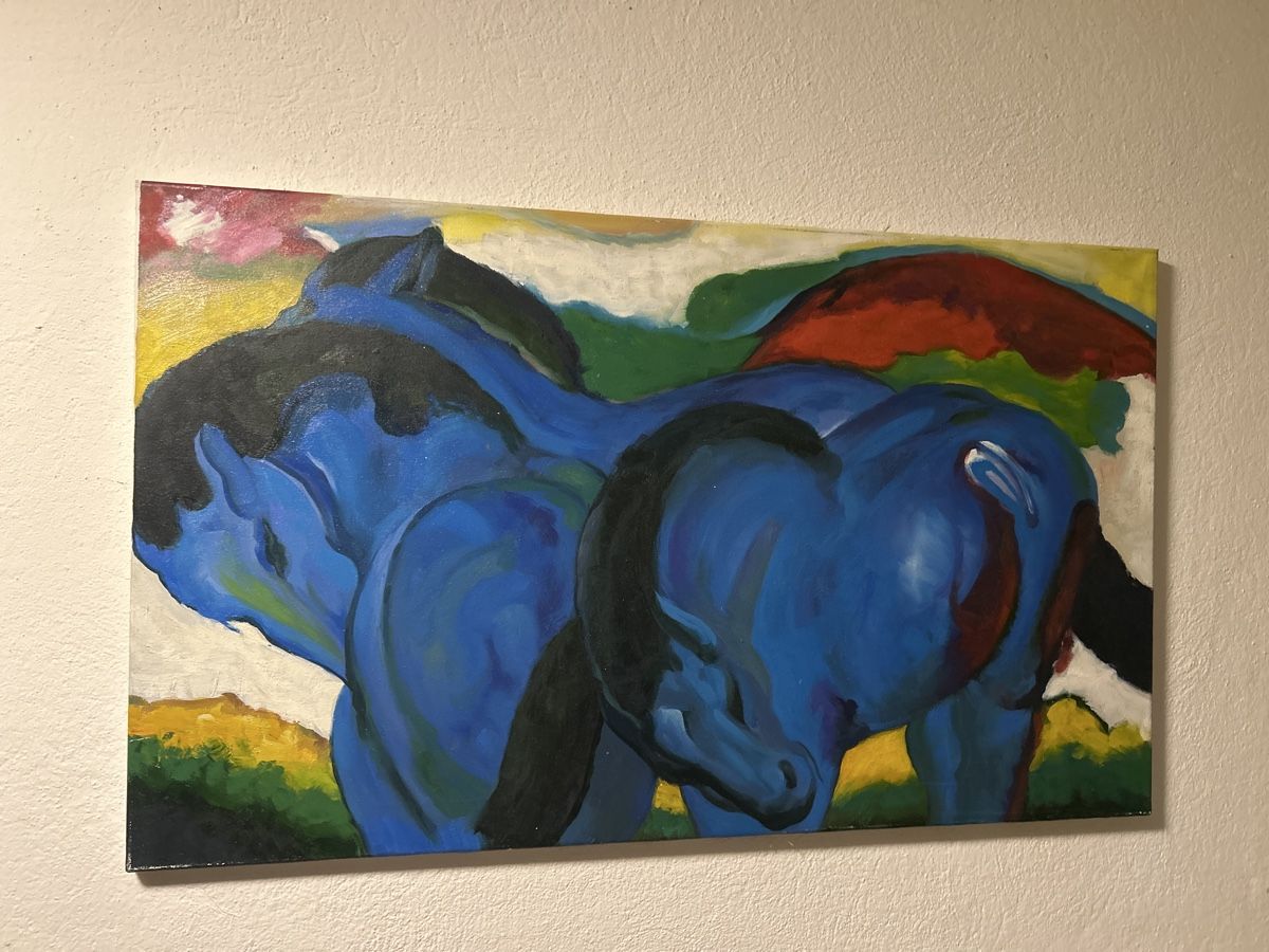 Gemälde: Gemälde "Blaue Pferde" - Franz Marc Stil - Kunst Bild – Gebraucht aus Glarus von KunstWerkEr-LS87