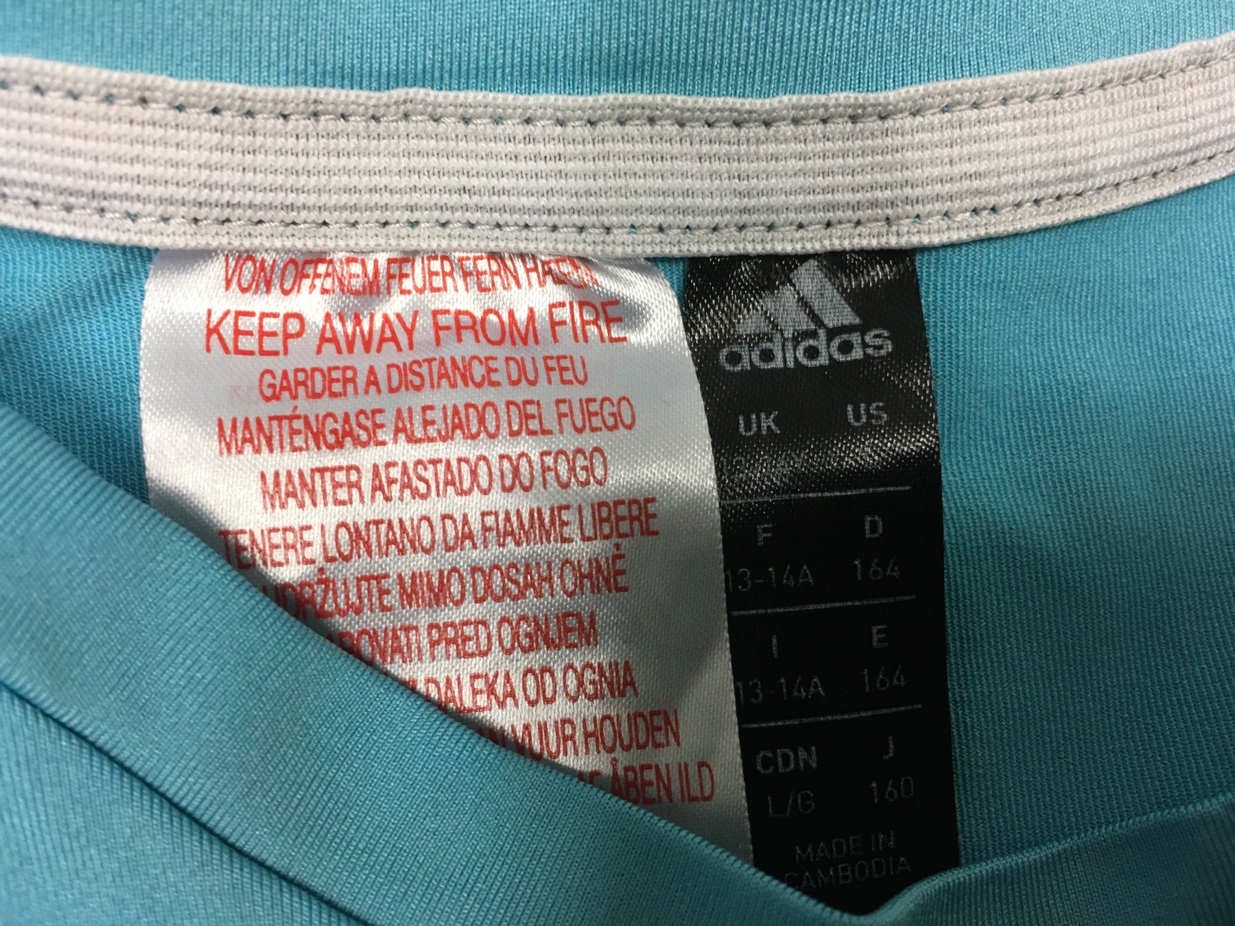 Adidas Camicette, T-shirt & Top: Adidas T-Shirt, Gr. 164, hellblau – Usato da Waltenschwil venduto da MeKo8 1