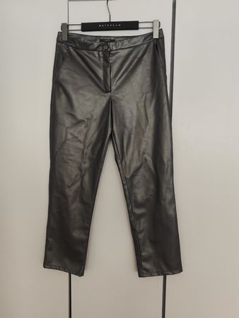 Espirit Lederimitat Hose, gefüttert, Grauton, Grösse 38