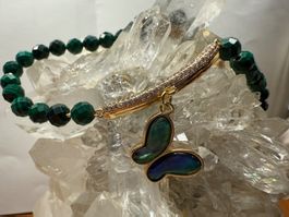 Malachit Kette Halskette Collier Edelstein Halsschmuck 52 cm
