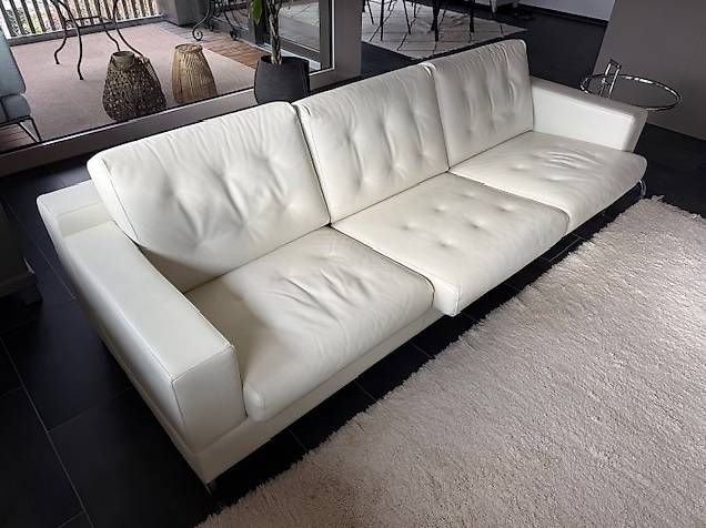Leolux Sofas: Design-Ledersofa - Weiss – Gebraucht aus Rüdlingen von turnschue27