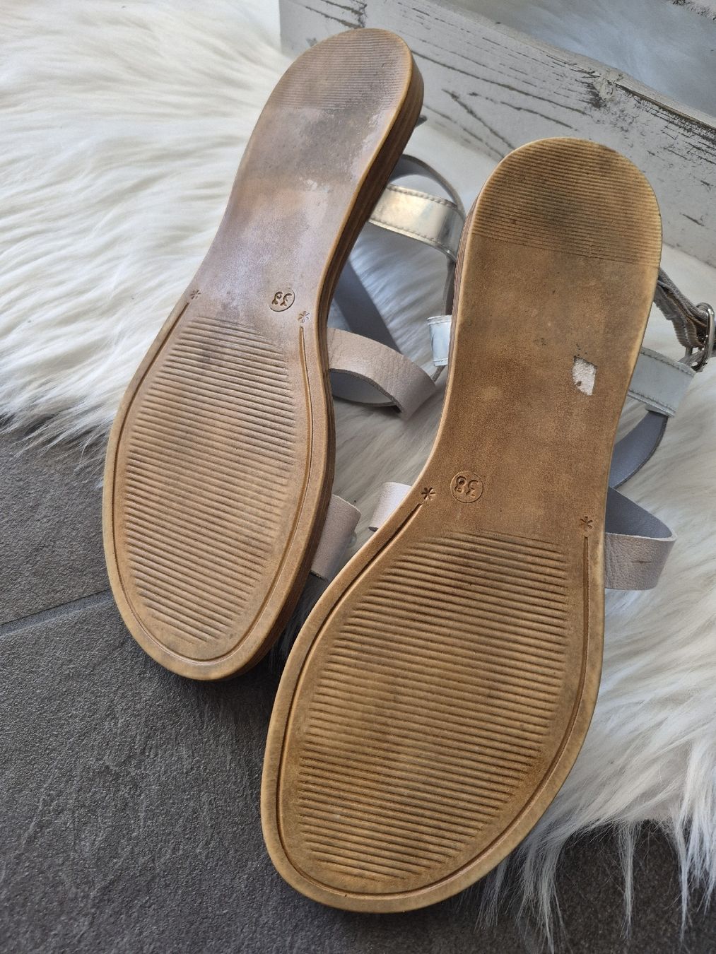 S.Oliver Scarpe da donna: S. Oliver Sandalen hellgrau Grösse 38 – Nuovo (secondo la descrizione) da Altdorf SH venduto da MR2509 1