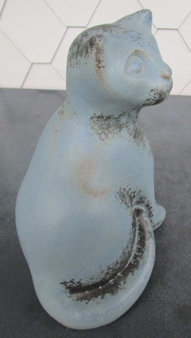 Statuette: Keramik Deko Katze Blau - 28 cm – Usato da Rapperswil SG venduto da Ralphy