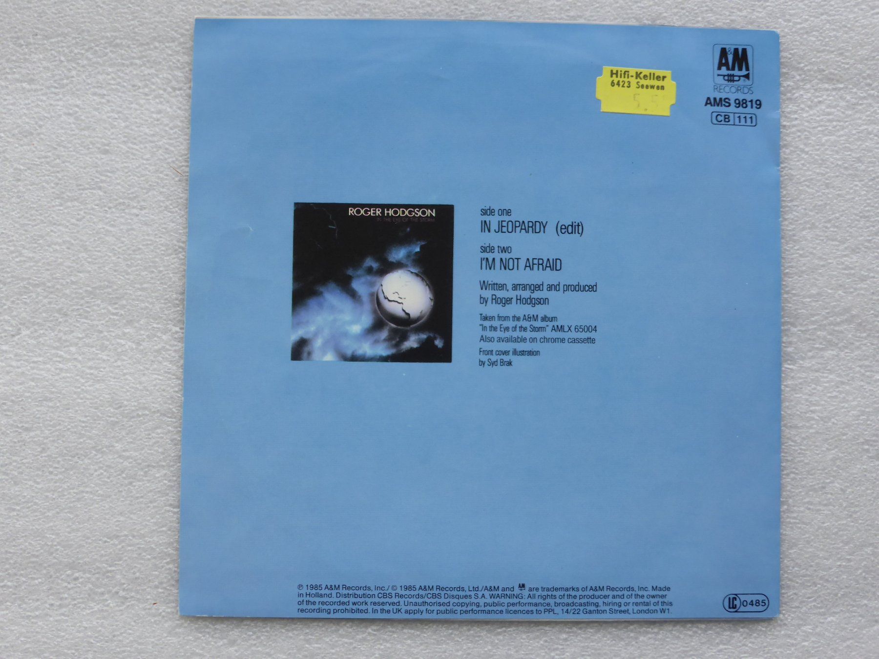 Dischi in vinile: Vinyl Single   ROGER HODGSON – Usato da Küssnacht am Rigi venduto da Mondkinder 3