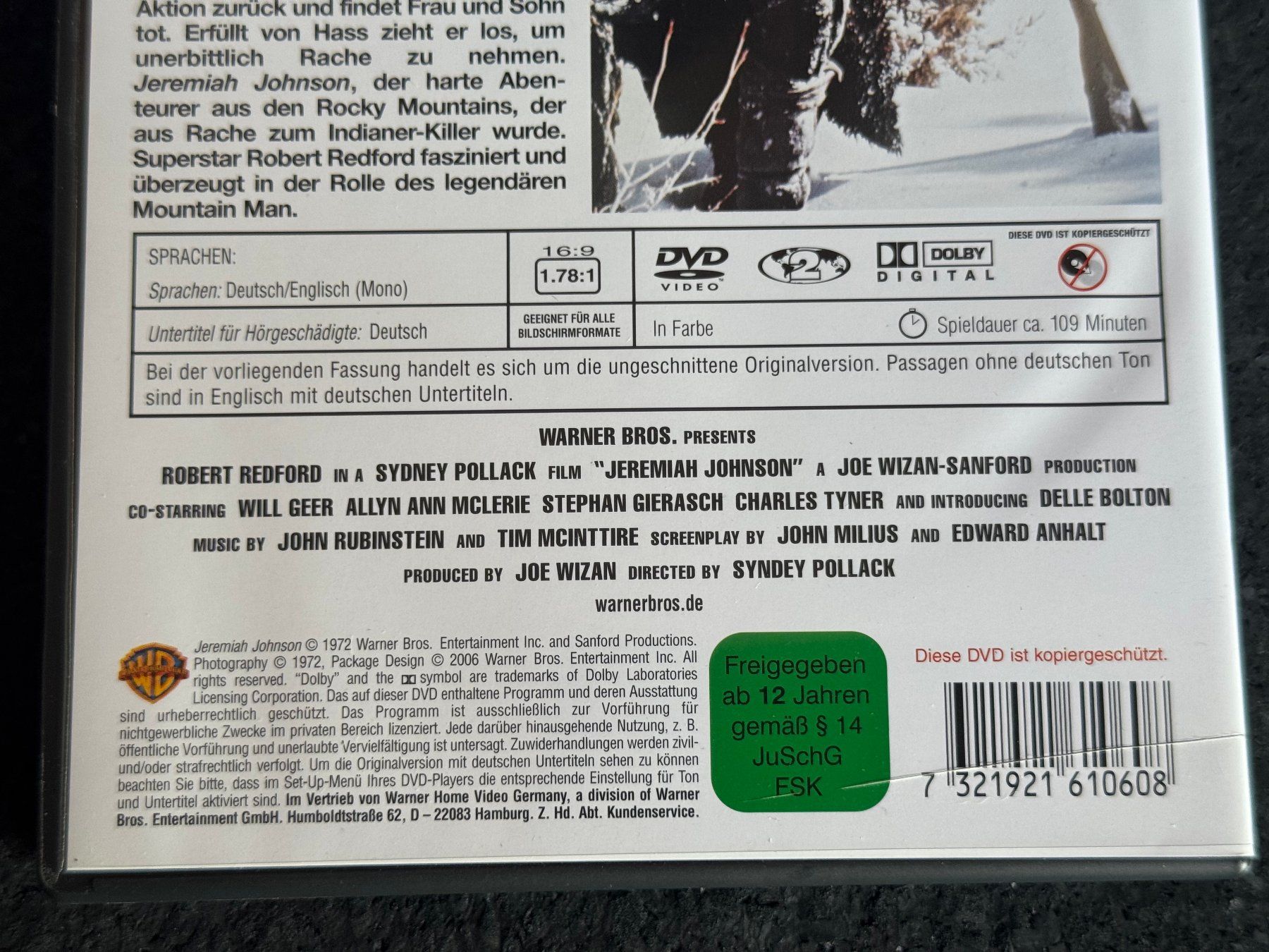 Tutti i DVDs: Robert Redford als "Jeremiah Johnson" DVD DE/EN – Usato da Fribourg venduto da tschjoly 3