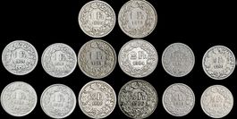 1876 - 1955, Raritäten + gesuchte kleine Auflagen, 58,5g AG