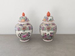 2 Vases Chinois Vintage china gingembre design déco de chine