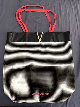VICTORIA SECRET BADETASCHE GESTREIFT