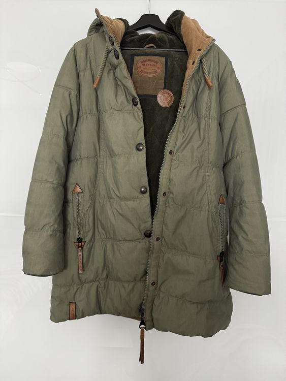 Naketano Winterjacke in olivgrün M warm gefüttert (Gebraucht