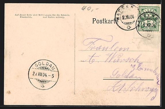 Cartes postales: AK Wattenwil, Blick zum Dorf-Eingang – D'occasion à Berlin par bartko-reher 1