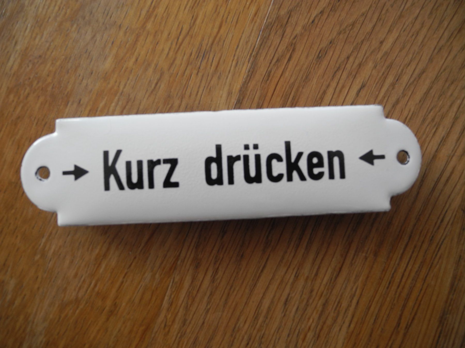 Insegne: EMAILSCHILD "Kurz Drücken" – Nuovo (secondo la descrizione) da Reinach AG venduto da Huckleberrysix