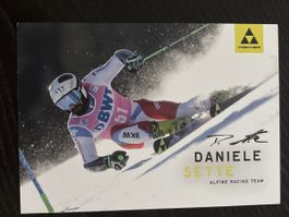 Signierte Autogrammkarte Daniele Sette Ski Alpin FIS Rennfah