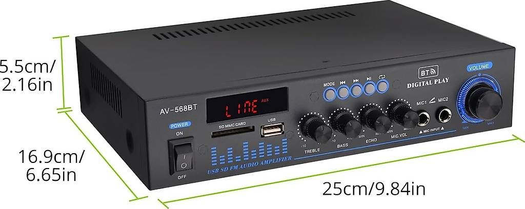 Amplificatori: LiNKFOR Audio Stereoverstärker, Bluetooth Audioverstärker – Nuovo (secondo la descrizione) da Kreuzlingen venduto da Best-Deal-Oase 6