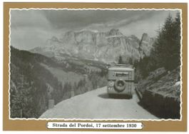 AK Strada del Perdoi 1930 Reisebus? Postauto?