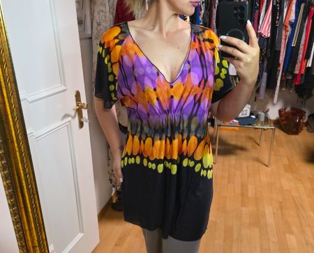 Sommertunika  Strandkleid  bunt Gr. 44 Top Zustand