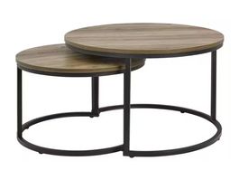 Couchtisch Christchurch 2-tlg., braun/schwarz