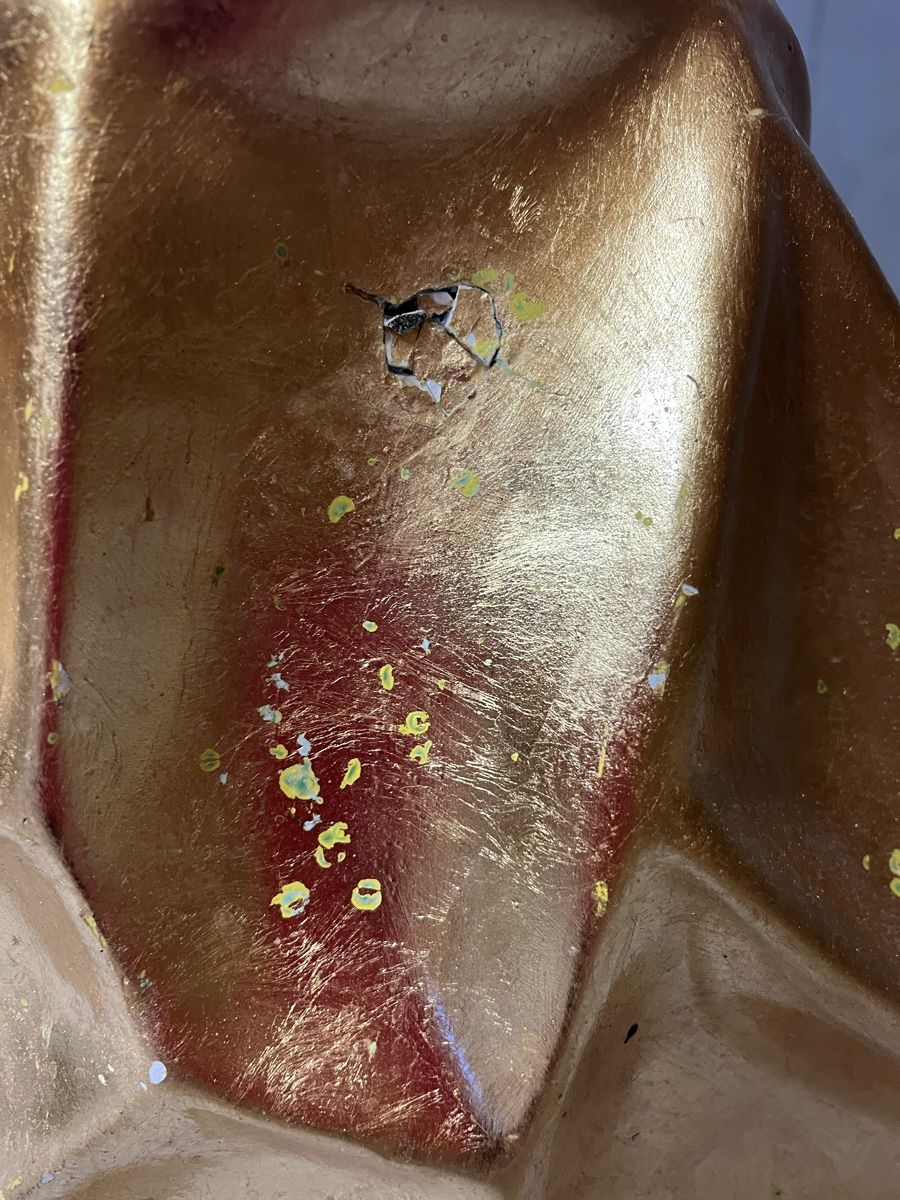 Blumentöpfe: 2 ovale Übertöpfe, goldfarben – Gebraucht aus Chur von Moca17 7