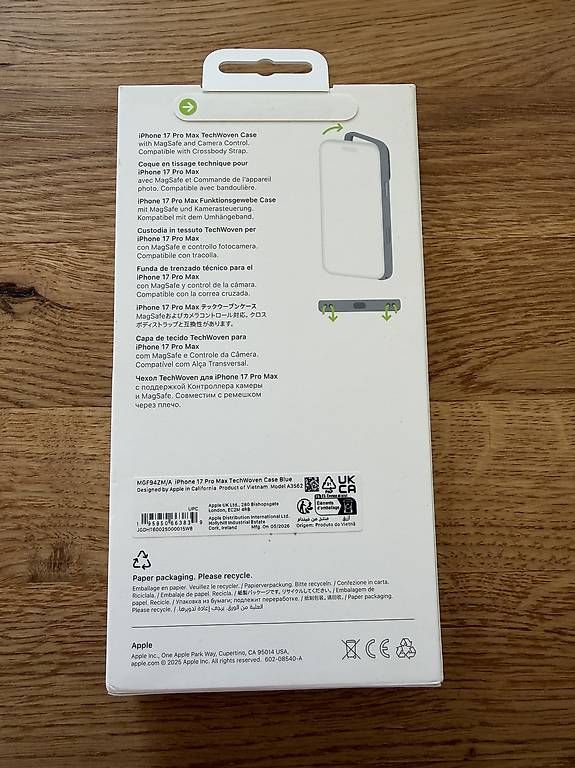 Apple Cover & Protezioni schermo: IPhone 17 Pro Max TechWovenCase blau – Nuovo e nell'imballaggio originale da Hittnau venduto da luciee.we 1