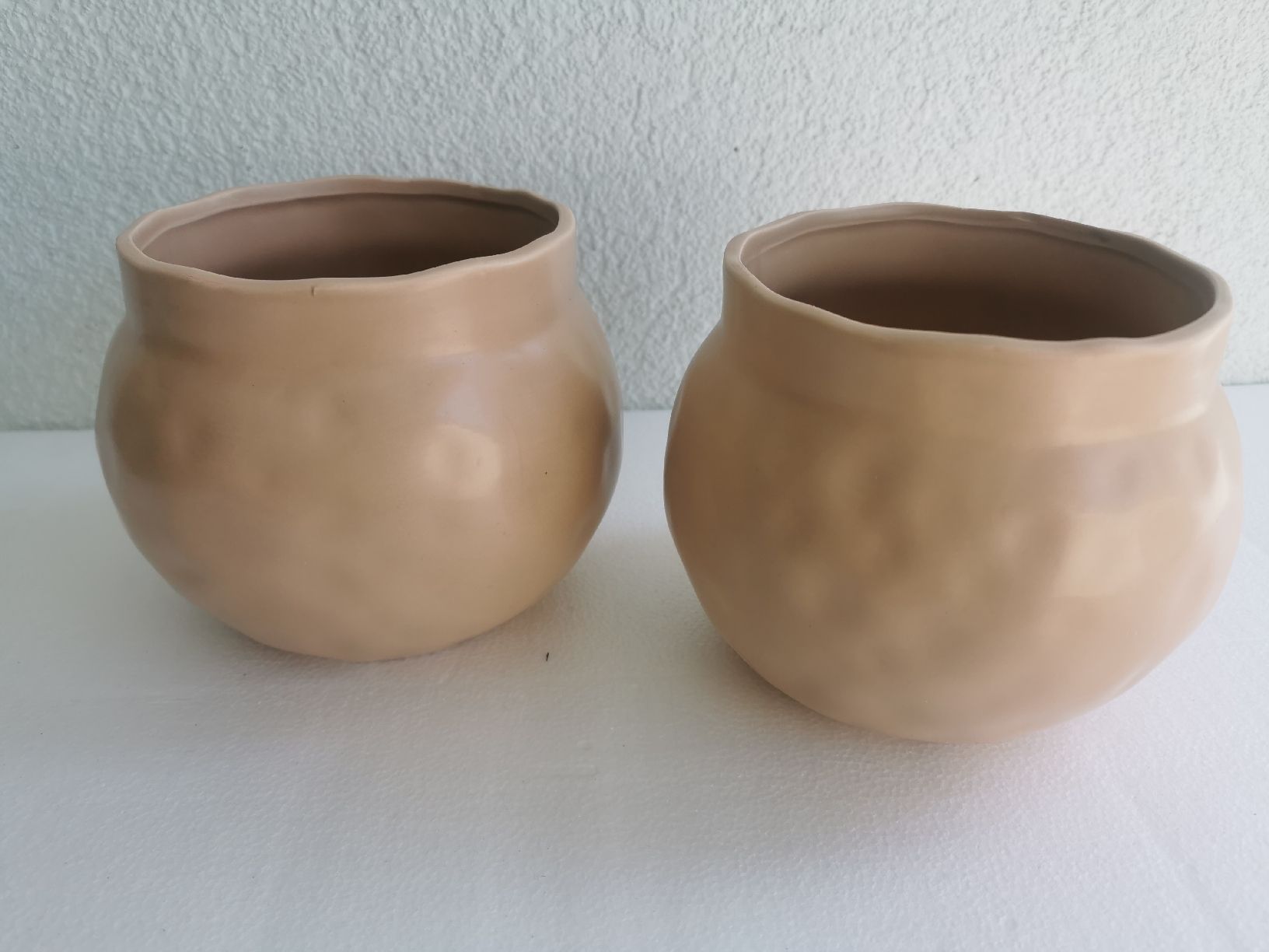 Vasi per fiori: 2er Set Blumentöpfe, beige  – Usato da Glattbrugg venduto da riseca