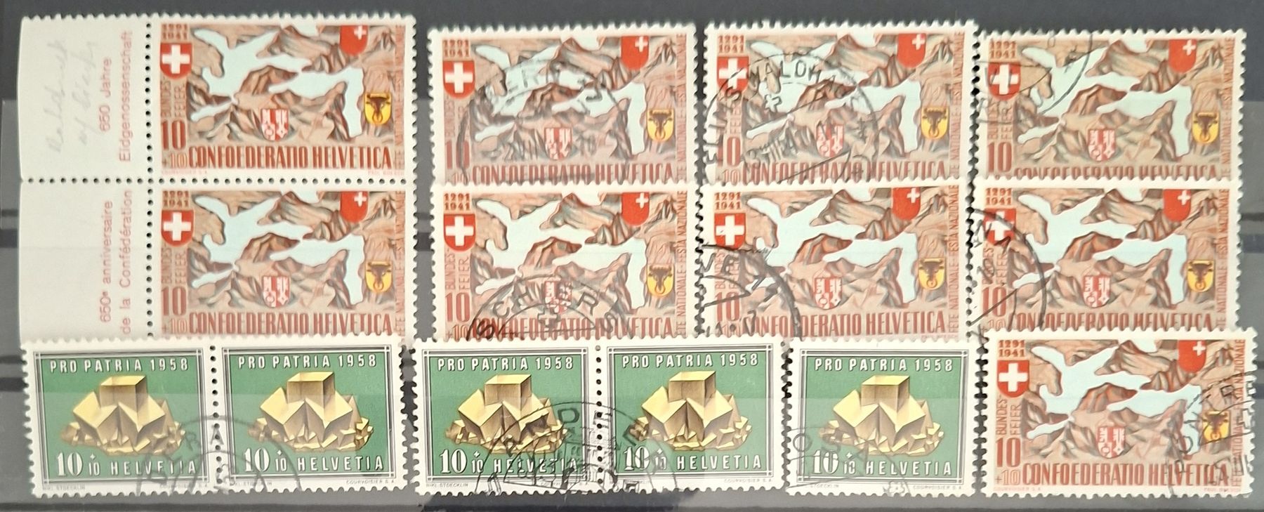 Alle Briefmarken: Briefmarken Abarten CH – Gebraucht aus Affoltern am Albis von Broki-Albis