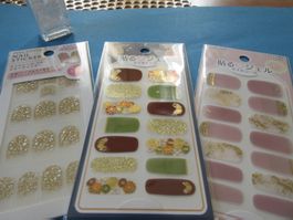 3 designs NAIL STICKER(designed in Japan)set with Top coat!