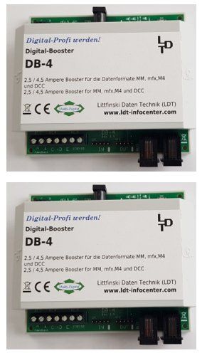 Modellini di ferrovie: 2 Stk Littfinsky DigitalBooster DB-4 – Usato da Obfelden venduto da wanderfredy