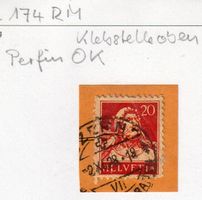 Rollenmarke 174 RM, Briefausschnitt mit Klebstelle oben