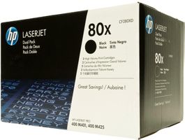 HP LaserJet Pro 400 M401, M425 Toner, Duopack, 80X, CF280XD