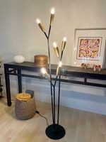 Stilvolle Carlea Stehleuchte by Lucande, 6-flammig, Dimmer